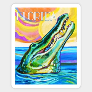 Florida Gator and Sunset Sticker